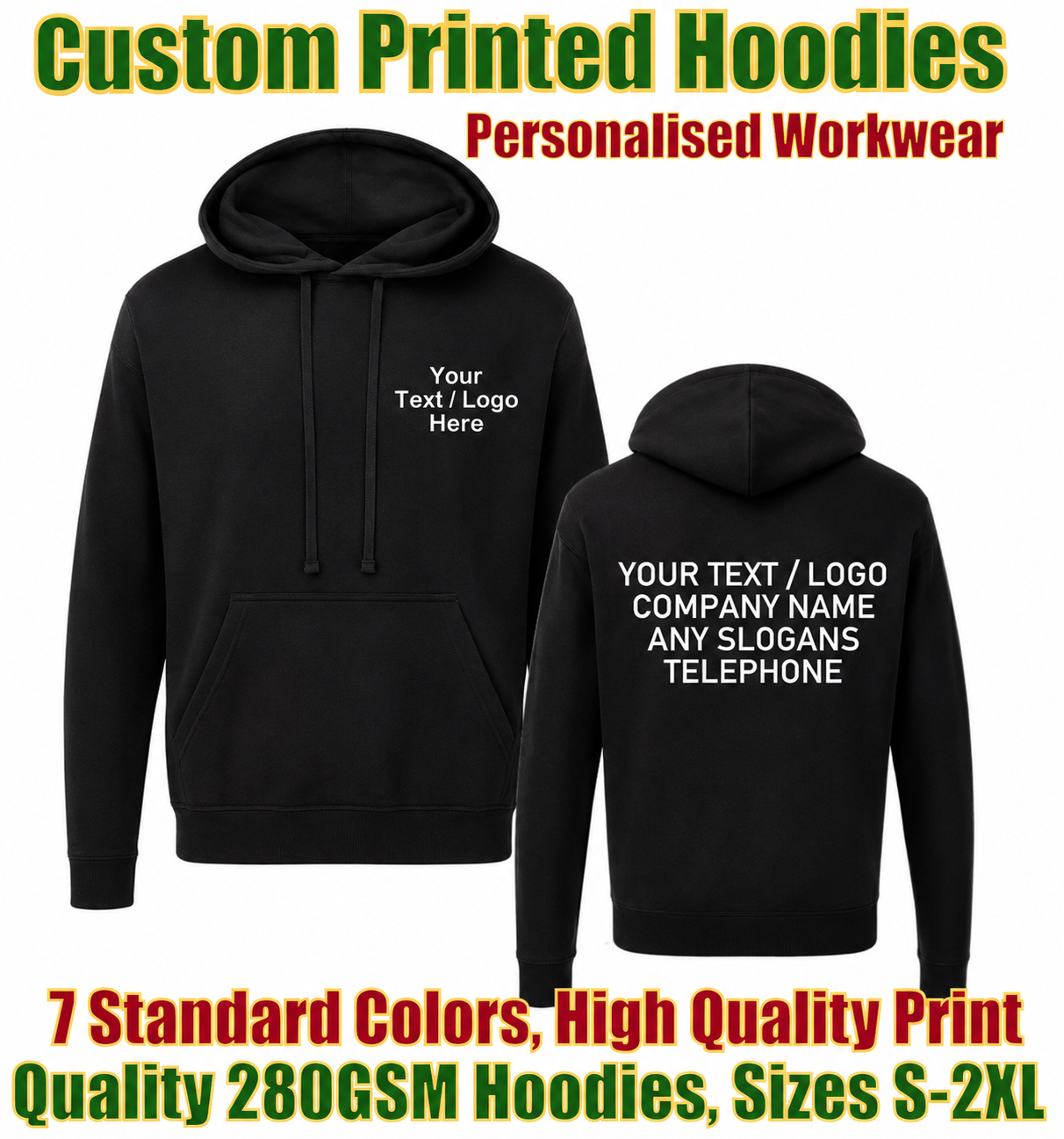 Custom Printed Personlaised Hoodie