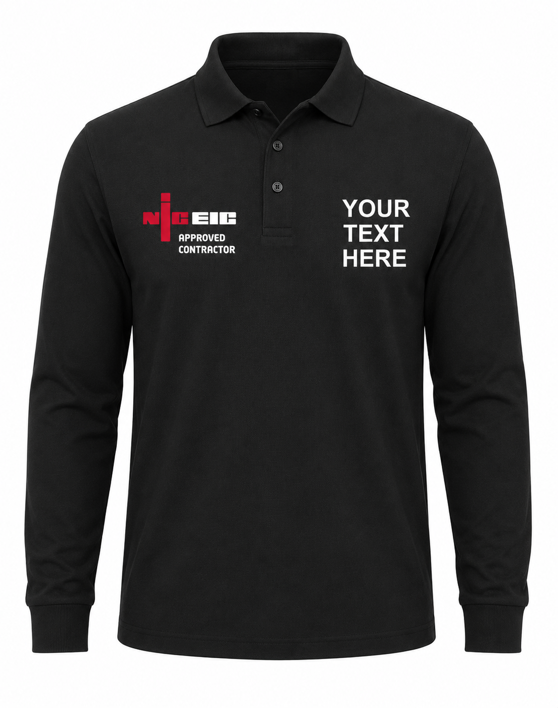 NICEIC Embroidered Long Sleeves Classic Polo Shirt