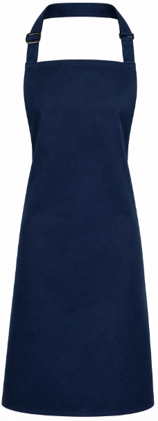 Navy blue apron on a white background