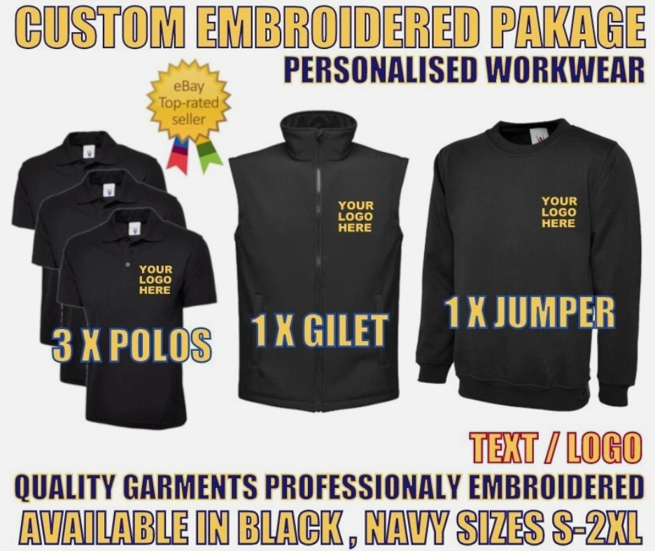 Work Wear Package. Embroidered Workwear. Personalised Workwear. Work Wear Bundle