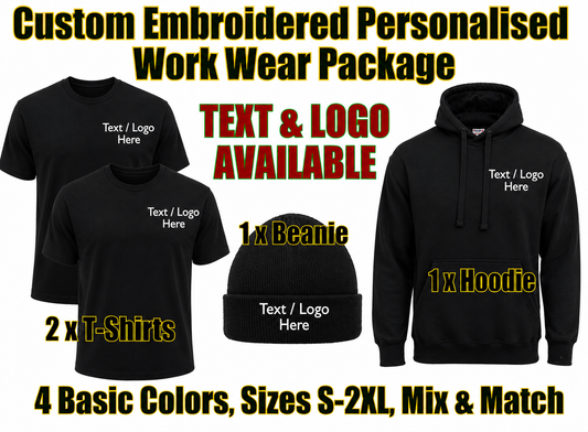 Work Wear Package. Embroidered Workwear. Personalised Workwear. Work Wear Bundle