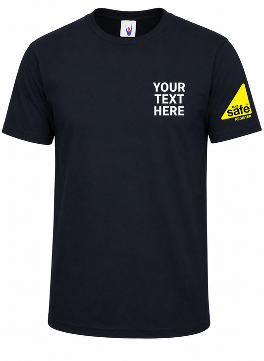 Gas Safe T-shirt Embroidered - Embroidered Gas Engineers T-shirt