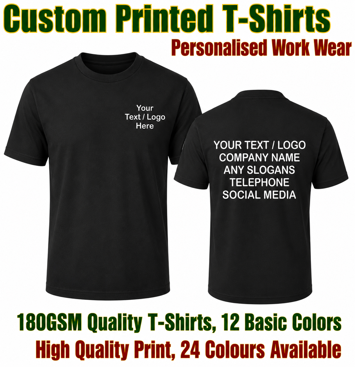 Custom Printed Personlaised Tees