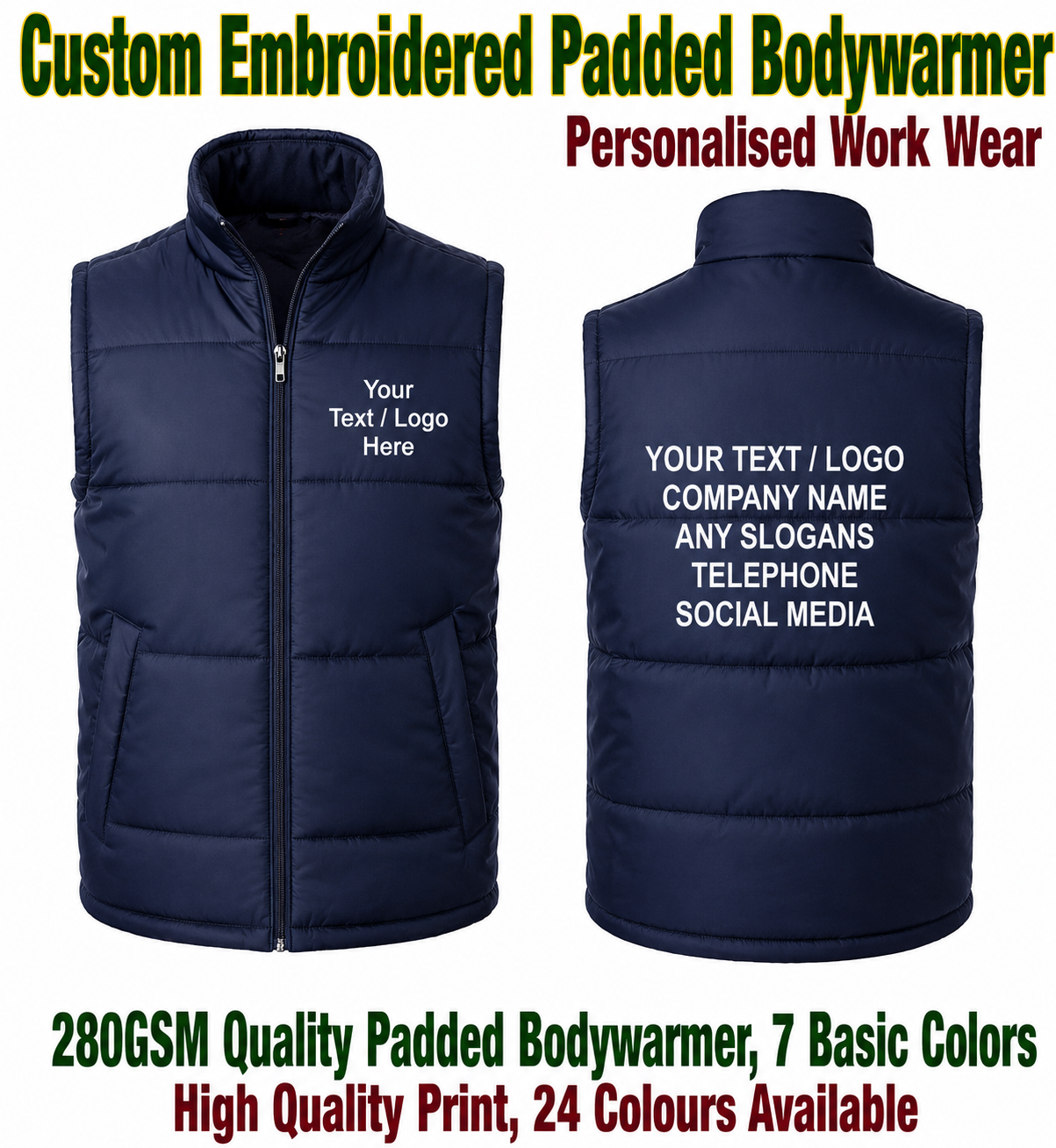 Custom Embroidered Padded Bodywarmer