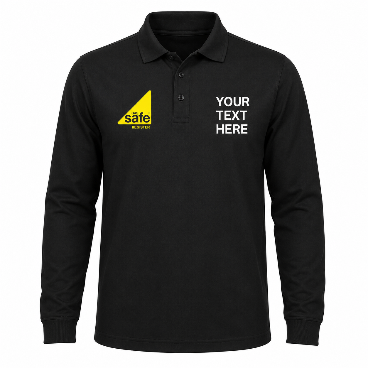 Gas Safe Logo Embroidered Long Sleeves Classic Polo Shirt