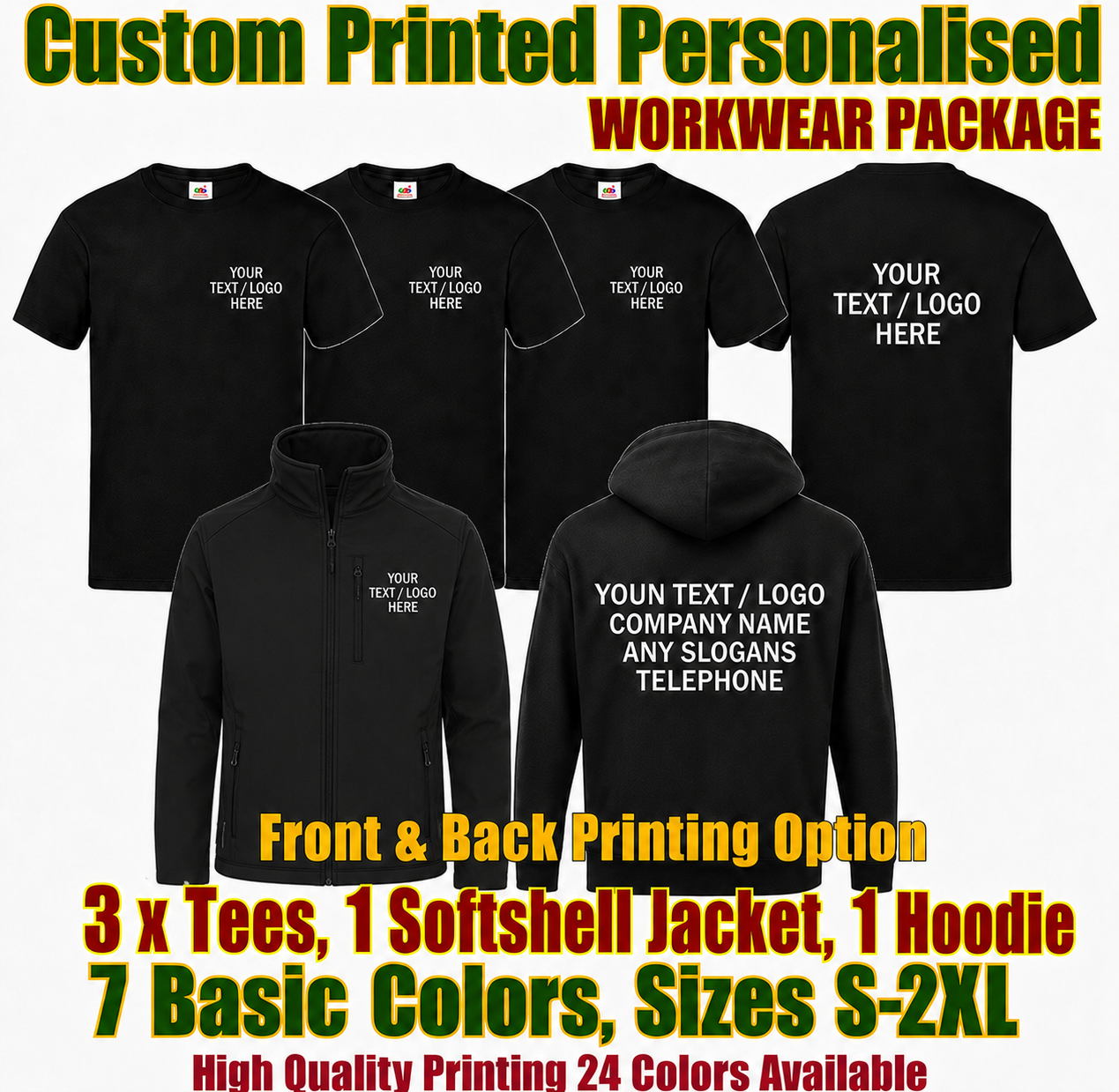 Printed Workwear Tees Bundle