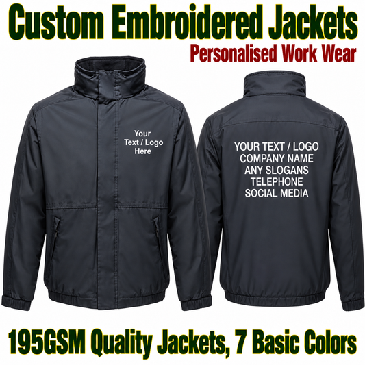 Custom Embroidered Personalised Regatta Dover Jackets