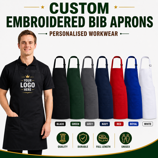 Custom Embroidered Pro Aprons By ARKWORKWEAR UK