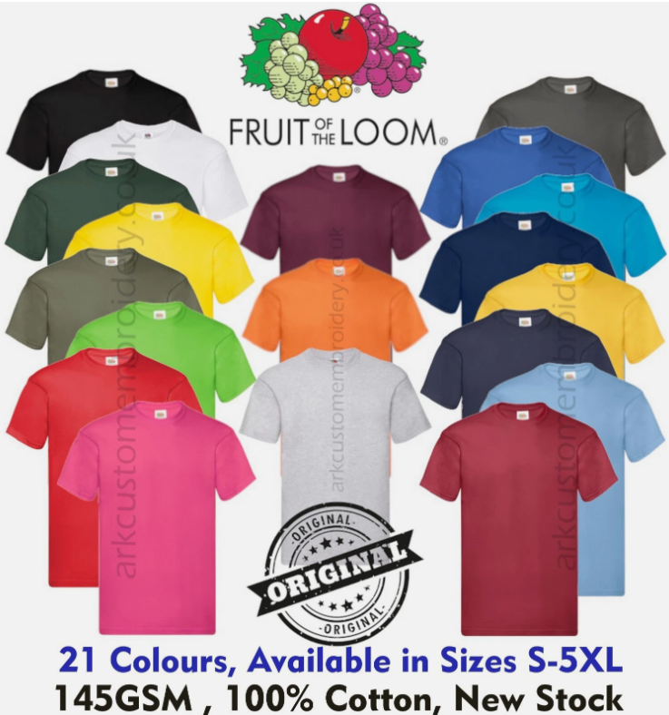 Custom Printed T-Shirts Personalised DTF Print 100% Cotton XS-2XL Pack 5,7 Or 10