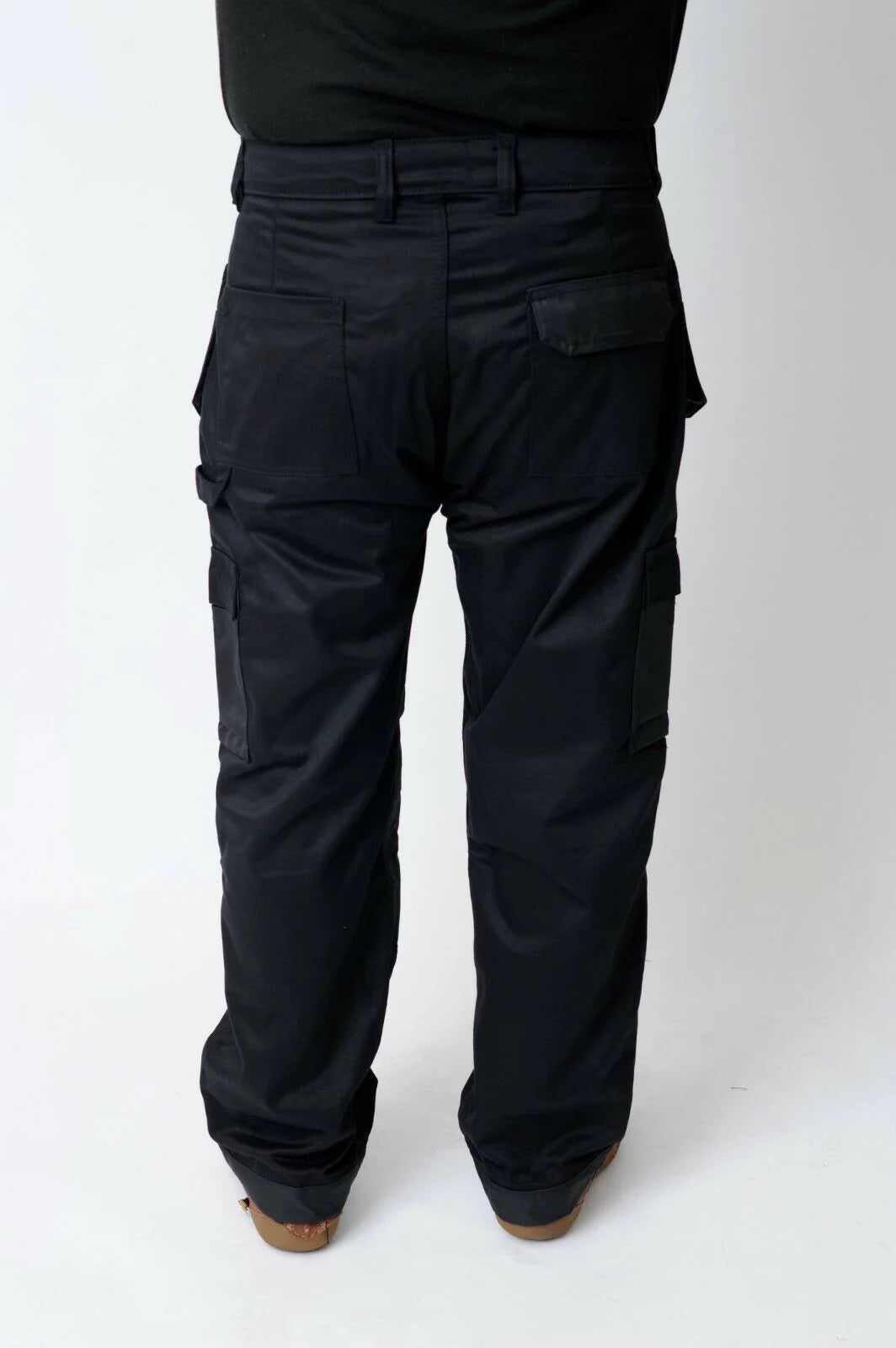 IBEX Multi Pockets Men's Combat Cargo Work Trousers with Knee Pad Pockets, Available in Beige/Khaki and Black Colours